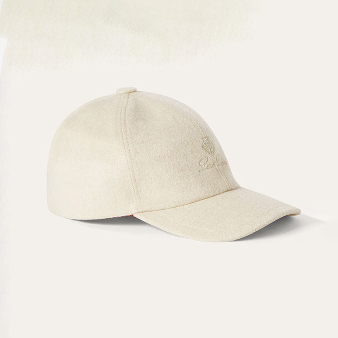 loro piana cashmere embroidered baseball cap